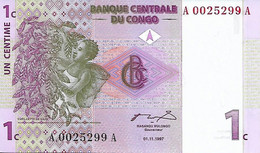 CONGO  UNC  1997  1 CENTIMO  P80 - República Democrática Del Congo & Zaire
