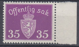 ++ Norway 1938. Big Official Stamp With WM. Michel 29. MNH(**) - Servizio