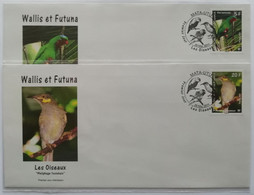 Lot De Deux Enveloppe Oblitérée Oiseaux Wallis Et Futuna Sous Blister - Cartas & Documentos