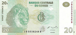 CONGO  UNC  2003  20 FRANCOS  P94 - Democratische Republiek Congo & Zaire