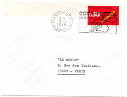 SAVOIE - Dépt N° 73 = St JEAN De MAURIENNE 1973 = FLAMME CONCORDANTE = SECAP Illustrée  'CODE POSTAL / MOT DE PASSE ' - Codice Postale