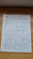 FRANCE  LETTRE   AGENCE  DES  PRISONNIERS  DE  GUERRE  1916  /  CROIX  ROUGE - Documents