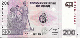 CONGO  UNC  2007  200 FRANCOS  P99 - Democratische Republiek Congo & Zaire