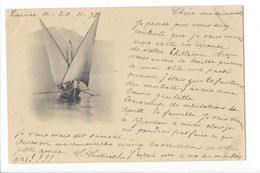 29280 -Barque Du Léman Circulée Concise 1897 - VD Vaud