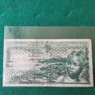 CONGO BELGA 20 FRANCS 1957 - Bank Belg. Kongo