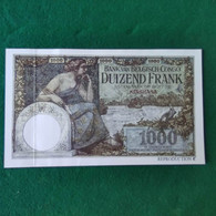 CONGO BELGA 1000 FRANCS 1920  COPY - Banca Del Congo Belga