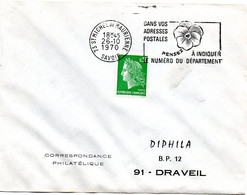 SAVOIE - Dépt N° 73 = St MICHEL De MAURIENNE 1970 = FLAMME à DROITE = SECAP ' PENSEZ NUMERO DEPARTEMENT ' = Pensée N° 2 - Codice Postale