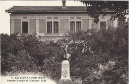 83    Le Lavandou  -   Statue Royer Et Ecoles - Le Lavandou