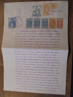 Document Barcelona 1938 + Timbres Fiscaux Generalitat De Catalunya- Témoignange D'identité - Autres & Non Classés