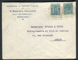 Monaco - Enveloppe Commerciale ( Illustrée Au Verso ) Pour Monaco En 1929 - Ref N 152 - Cartas & Documentos