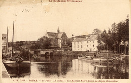 ROHAN LE PONT LE CANAL LA CHAPELLE NOTRE DAME DE BONNE RENCONTRE PENICHE PAUL MOREL 1939 - Rohan