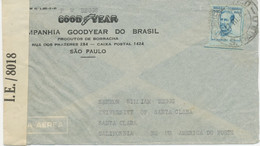 BRASILIEN 1942, 5.000 R. Marschall Peixoto Randstück Vom Unterrand, ABART: Unten übergrosser Rand Und Blauer Strich Im - Briefe U. Dokumente