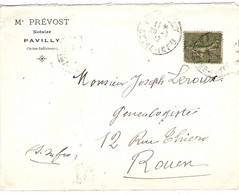 Enveloppe En-tête Mtre Prévost Notaire à Pavilly Seine Maritime Alors Inférieure 1917 - 1900 – 1949