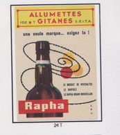 Ancienne étiquette  Allumettes France E13  Type 102  Muscat Rapha - Matchbox Labels
