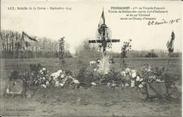 Bataille De La Marne , Septembre 1914 , FRIGNICOURT , 3km De Vitry-le-François , Tombe De Soldats , 1915 , µ - Autres Communes