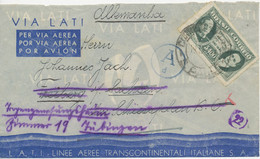 BRASILIEN 1941, Extrem  Selt. Flugpost Via L.A.T.I. (Linee Aeree Transcontinental Italiane - Nur 211 Postflüge) LETZTTAG - Poste Aérienne