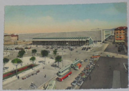 ROMA - Stazione Termini - Corriera / Bus / Autobus - Tram / Filobus - Stazione Ferroviaria - 1957 - Stazione Termini