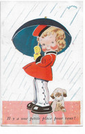 L83A303 - Fillette Et Son Chiot Sous Un Parapluie - "Il Y A Une Place Pour Vous!" - Illustrateur Janser - Ed Superluxe - Janser