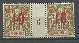 MOHELI N° 22  Millésime 6 NEUF** LUXE SANS CHARNIERE / MNH - Unused Stamps