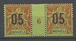 MOHELI N° 18  Millésime 6 NEUF** LUXE SANS CHARNIERE / MNH - Unused Stamps