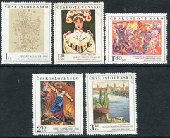 CZECHOSLOVAKIA 1975 National Gallery Paintings X  MNH / **. Michel 2294-98 - Unused Stamps