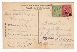 Carte Postale Monte Carlo Monaco Vue De Beausoleil Belgique Lodelinsart Lez Charleroi - Storia Postale