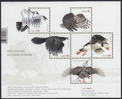 Canada 2016 MNH Sc #2929 Sheet Of 5 (P) Birds Grouse, Owl, Puffin, Raven, Ptarmigan - Unused Stamps