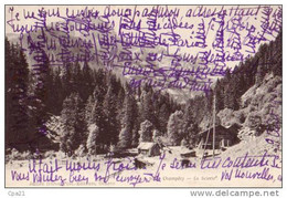 Delcampe - CPA HELVETIA SUISSE  CHAMPERY La Scierie. Avec Timbre 10f 1908. - Champéry