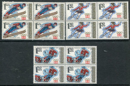 CZECHOSLOVAKIA 1976 Winter Olympic Games, Innsbruck  Blocks Of 4 MNH / **. Michel 2305-07 - Ungebraucht