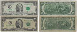 2 Banknote USA United States 2 Dollar 1976 Pick-461 Fine And Very Fine - Biljetten Van De  Federal Reserve (1928-...)