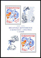 CZECHOSLOVAKIA 1976 European Security Conference  Block  MNH / **. Michel Block 33 - Blocks & Kleinbögen