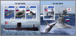 CHAD 2021 MNH Submarines U-Boote Sous-marins M/S+S/S - OFFICIAL ISSUE - DHQ2146 - Submarinos