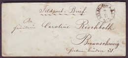 MEURTHE - LSC - Tàd "K:PR:FELDPOST RELAIS N° 7"  En Franchise Militaire De Pont à Mousson Pour Braunschweig (Allemagne) - Oorlog 1870