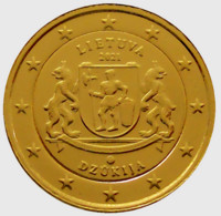 LITUANIE 2021 - 2 EUROS COMMEMORATIVE - DZUKIJA -  PLAQUE OR - Litauen