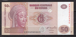 BILLET DE BANQUE CONGO 50 FRANCS 2007 PICK 97 NEU F UNC - República Democrática Del Congo & Zaire