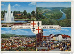 Grüsse Aus MERZIG ( Saar ) - Mehrbildkarte, Panorama, Markt .... - Kreis Merzig-Wadern