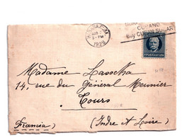 CUBA  - LA HAVANE LSE - Affrt. « FRANCE » à 5 Centiavos  Yv.N°187 – 5c. Calix GARCIA - Emis. De 1915 (Dent.12) Obl. Méc. - Cartas & Documentos