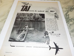 ANCIENNE PUBLICITE VRES LE SOLEIL D ASIE  TAI 1959 - Publicités