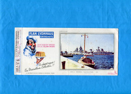 BUVARDS Publicitaires  "FLAN LYONNAIS"illustré Cuisinier+ Port Militaire  -TOULON- - F