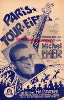 75-PARIS-PARTITION MUSIQUE TOUR EIFFEL-MICHEL EMER-EDITIONS MASSPACHER 1945- BOIS VINCENNES-PIGALLE- - Noten & Partituren