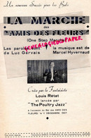 87-LIMOGES- RARE PARTITION MUSIQUE LA MARCHE DES AMIS DES FLEURS-GERVAIS- HYVERNAUD-1937-LAPLAGNE-JOUANNET GUERET - Partitions Musicales Anciennes