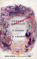 75-PARIS-RARE PARTITION MUSIQUE PARFAIT BONHEUR-HOMSY-CHARTON-AIX EN ETE -NICE EN HIVER-IMPRIMERIE OLLENDORFF - Partituren