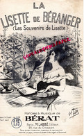 75-PARIS- PARTITION MUSIQUE LA LISETTE DE BERANGER-BERAT-EDITEUR LABBE -ILLUSTRATEUR H. PIDOT-JEAN LAGUENY LIMOGES - Partituren