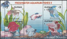 Philippines 1993 Philippinen (Block 65) FRESHWATER AQUARIUM Fishes II  1 S/SH  MNH** 9,00 € - Peces