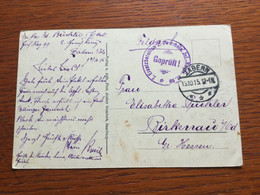 K24 Deutsches Reich 1915 AK Saarburg/Lothringen Als Feldpost Von Zabern Zensur - Briefe U. Dokumente