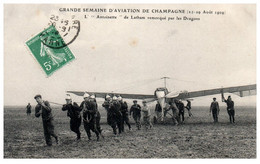 Grande Semaine D'aviation De Champagne - L'Antoinette De Latham Remorqué Par Les Dragons - Fliegertreffen