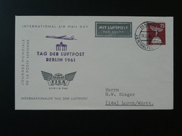 Tag Der Luftpost Air Mail Day Postal Stationery 1961 Berlin 89837 - Privé Briefomslagen - Gebruikt