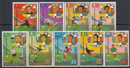 EQUATORIAL GUINEA 307-315,used,falc Hinged,football - Used Stamps