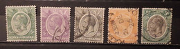 Kenya And Uganda 1922 King George V 5 Stamps Used - Kenya & Ouganda