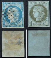 Colonies 1871 1872 Yvert 12 Et 14 émissions Générales - Ceres